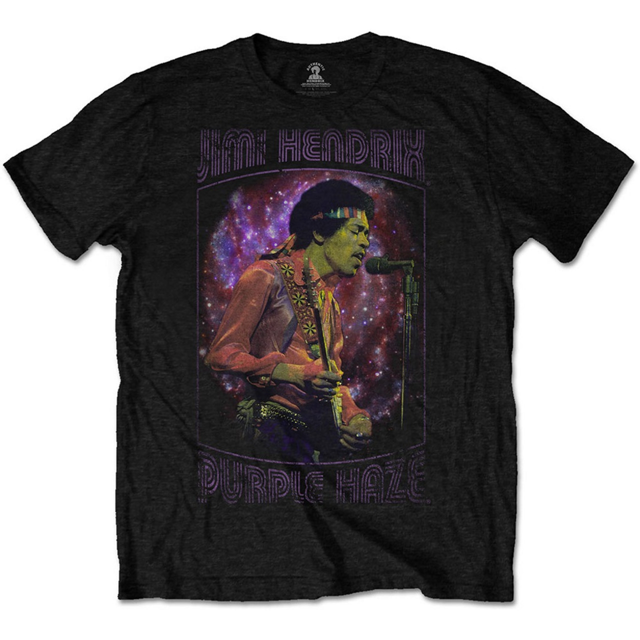 Jimi Hendrix 'Purple Haze Frame' (Black) T-Shirt