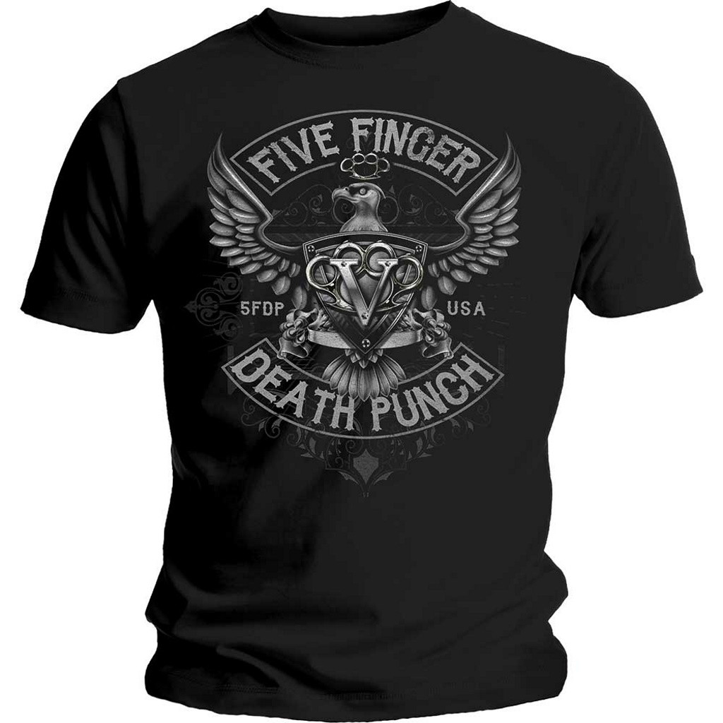 Five Finger Death Punch 'Howe Eagle Crest' (Black) T-Shirt