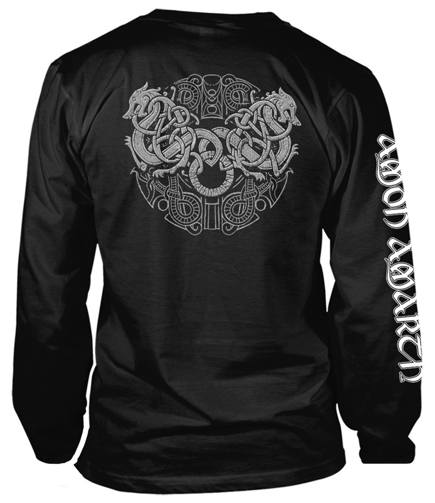 Amon Amarth 'Grey Skull' (Black) Long Sleeve Shirt