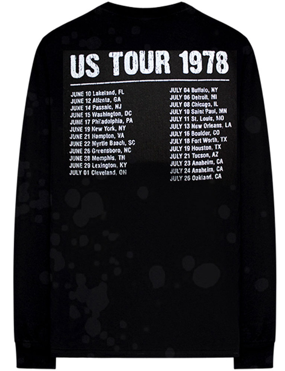 The Rolling Stones 'US Tour 78' (Black) Long Sleeve Shirt