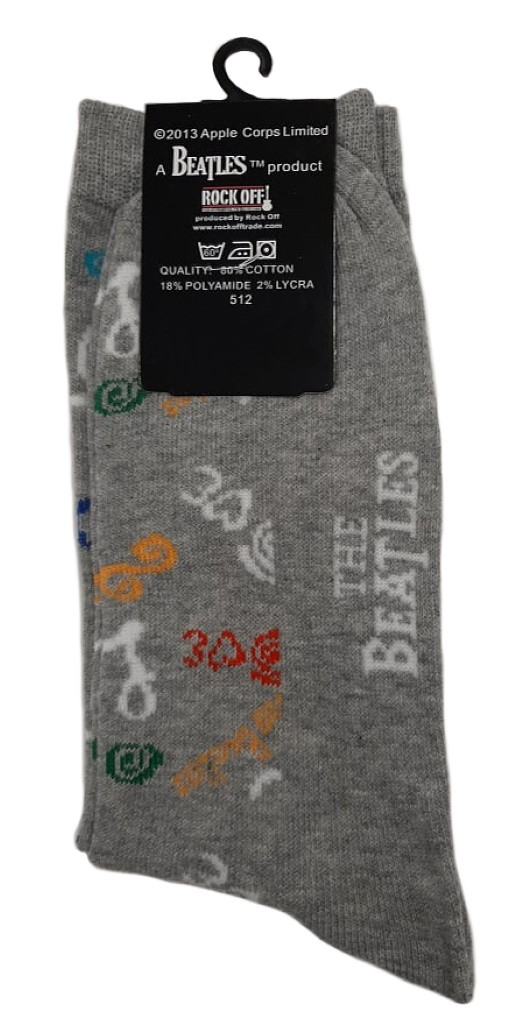 The Beatles 'Love' (Grey) Socks (One Size = UK 7-11)
