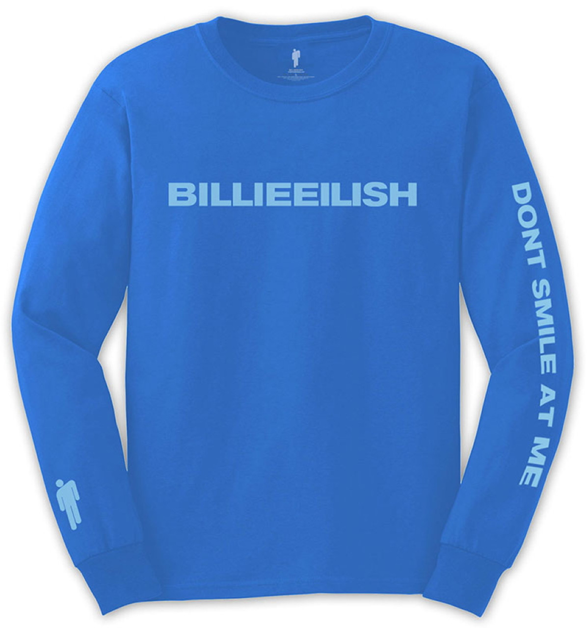 Billie Eilish 'Don't Smile At Me' (Blue) Long Sleeve Shirt