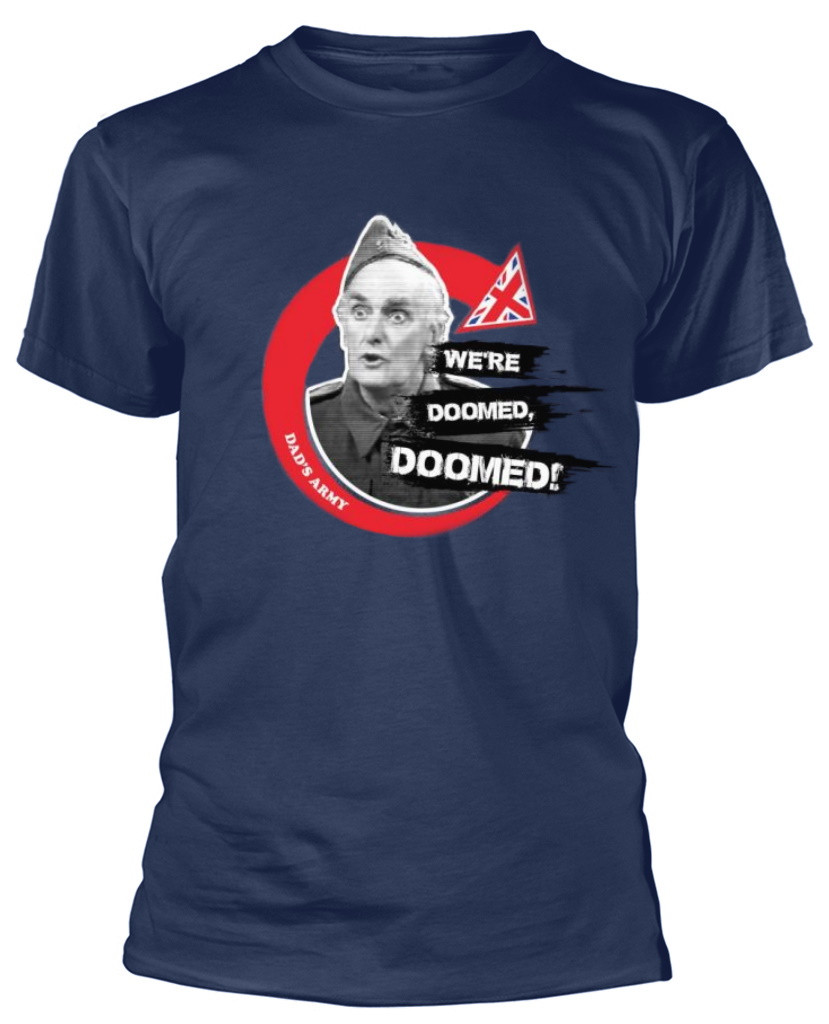 Dad's Army 'We're Doomed' (Navy) T-Shirt