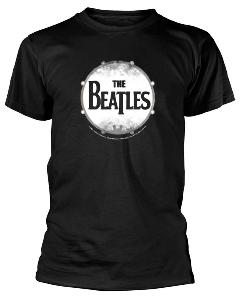 The Beatles 'Drum Skin' (Black) T-Shirt