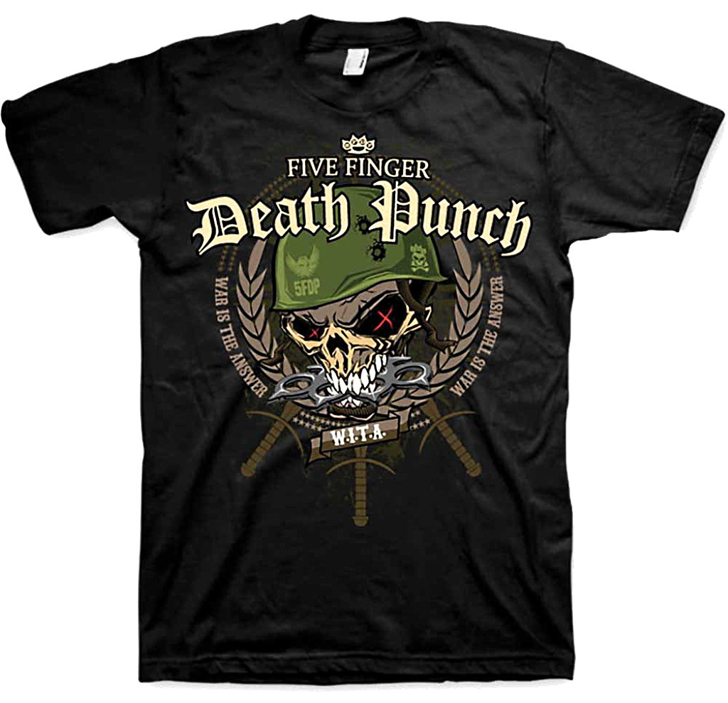 Five Finger Death Punch 'War Head' (Black) T-Shirt