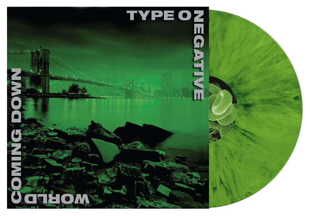 Type O Negative 'World Coming Down' DOUBLE LP Black And Green Marbled Vinyl