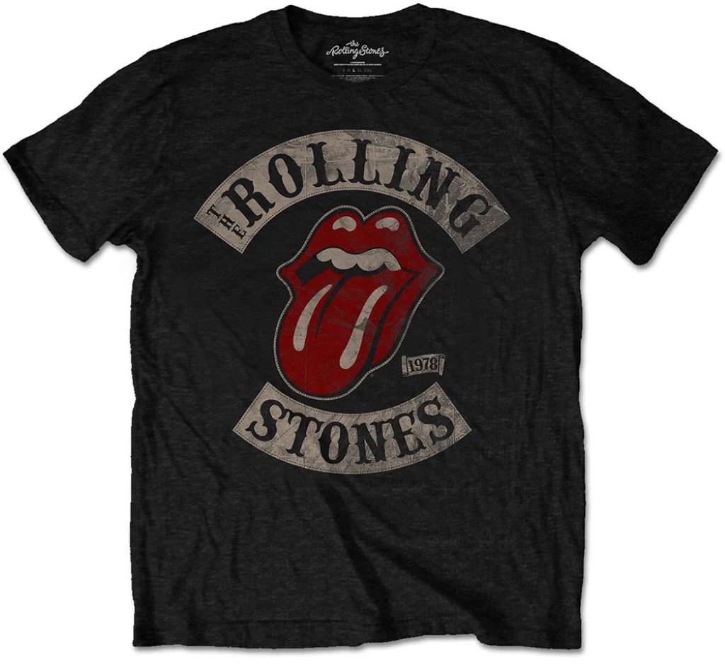 The Rolling Stones 'Tongue Patch 1978' (Black) Kids T-Shirt