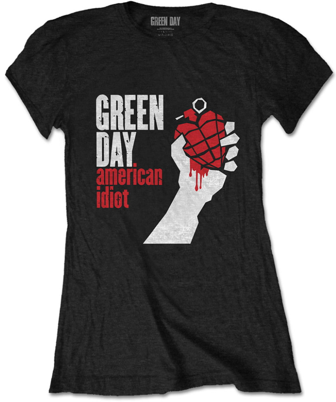 Green Day 'American Idiot' (Black) Womens Fitted T-Shirt