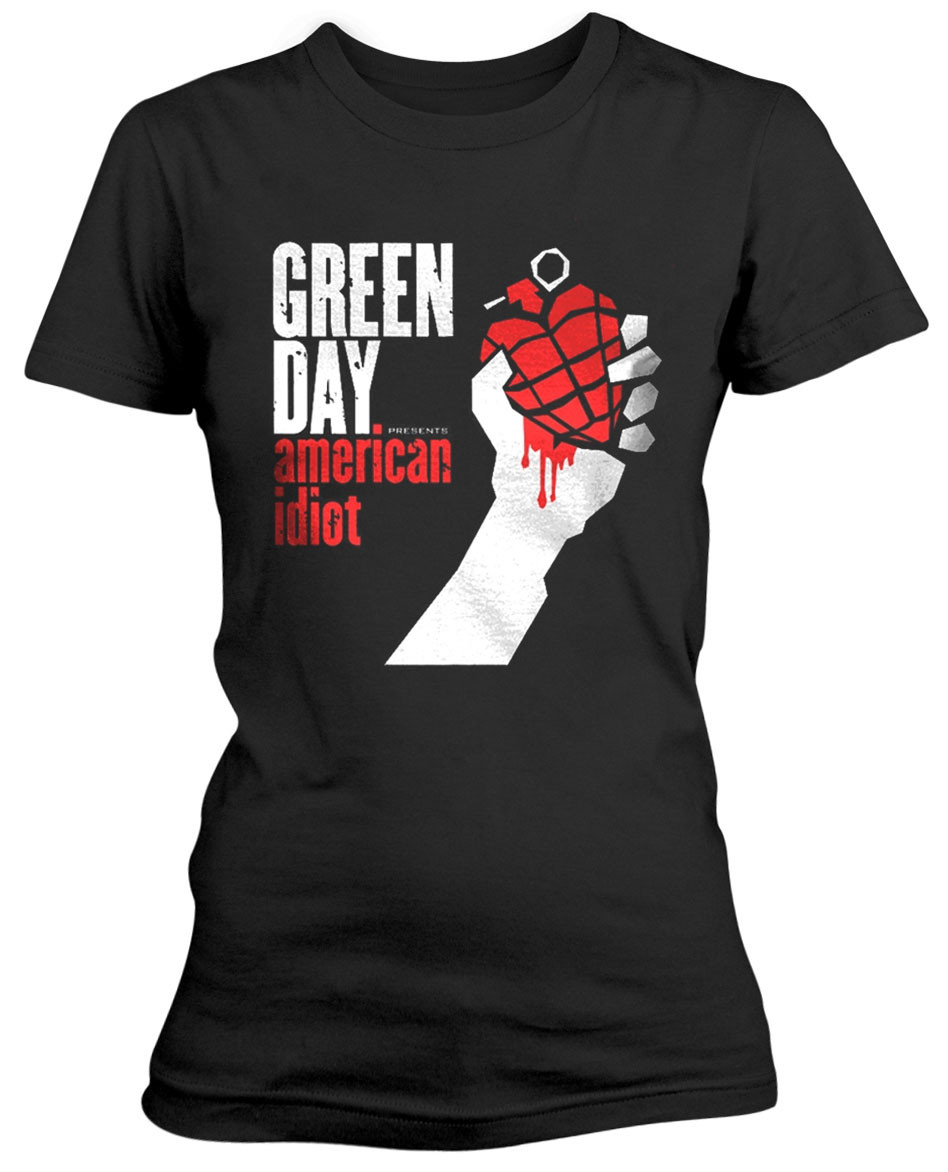 Green Day 'American Idiot' (Black) Womens Fitted T-Shirt