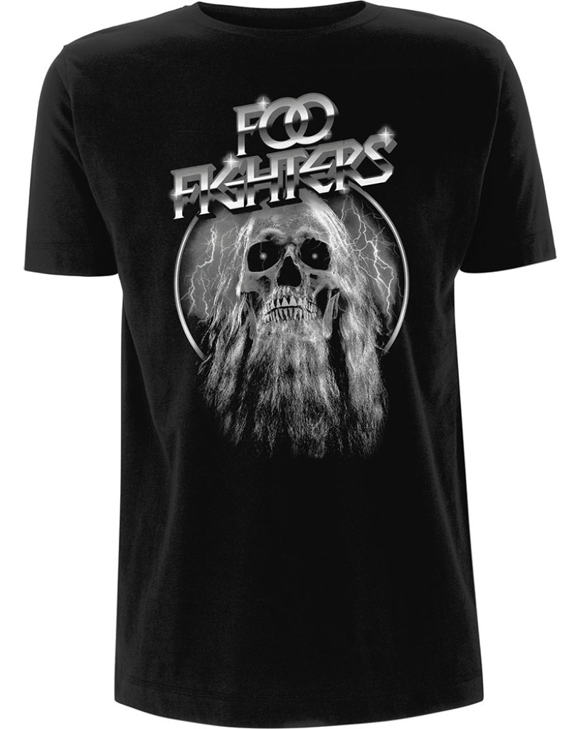 Foo Fighters 'Bearded Skull' (Black) T-Shirt