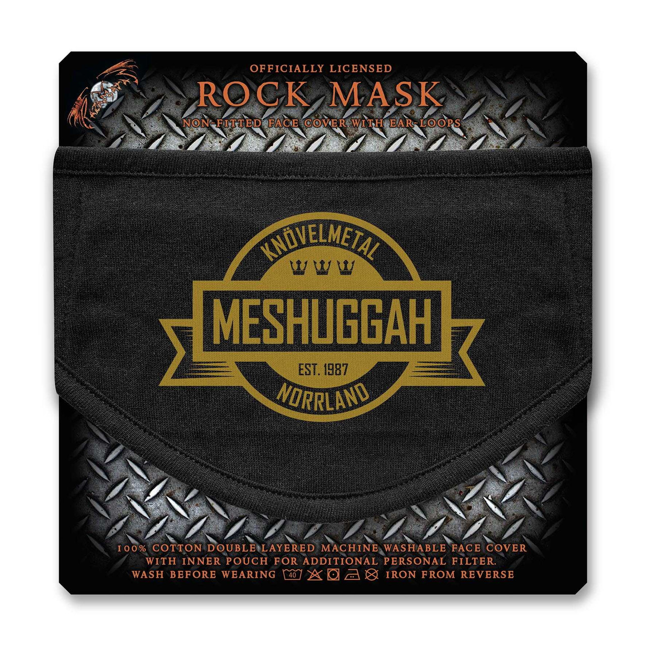 Meshuggah 'Crest' (Black) Face Mask