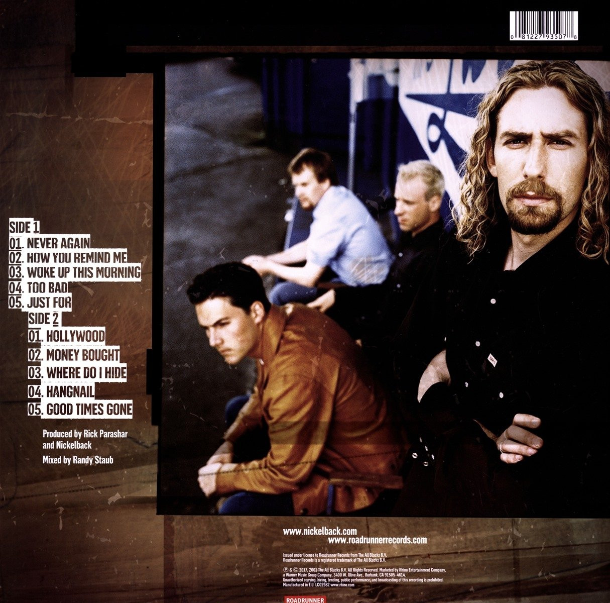 Nickelback 'Silver Side Up' LP Black Vinyl