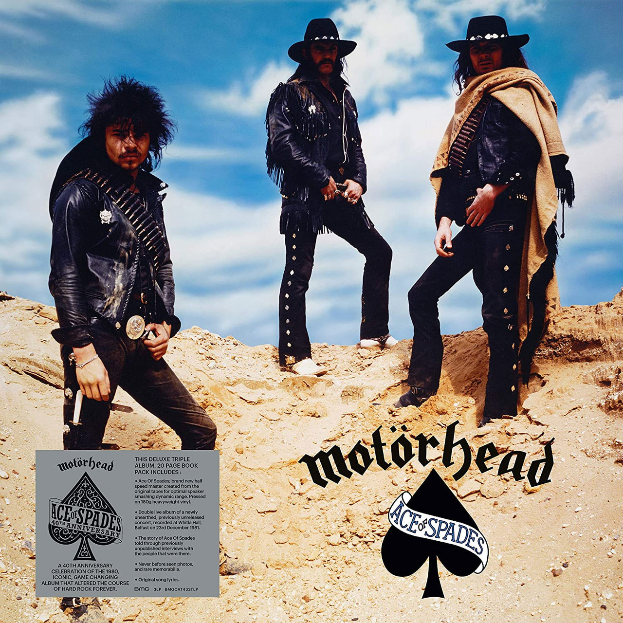 Motorhead 'Ace Of Spades' 40th Anniversary 3LP 180g Black Vinyl