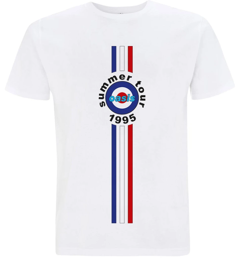Oasis 'Stripes '95' (White) T-Shirt
