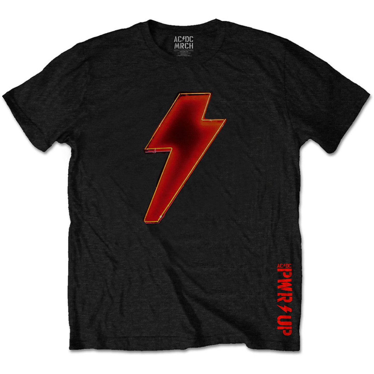 AC/DC 'PWR UP Bolt Logo' (Black) T-Shirt