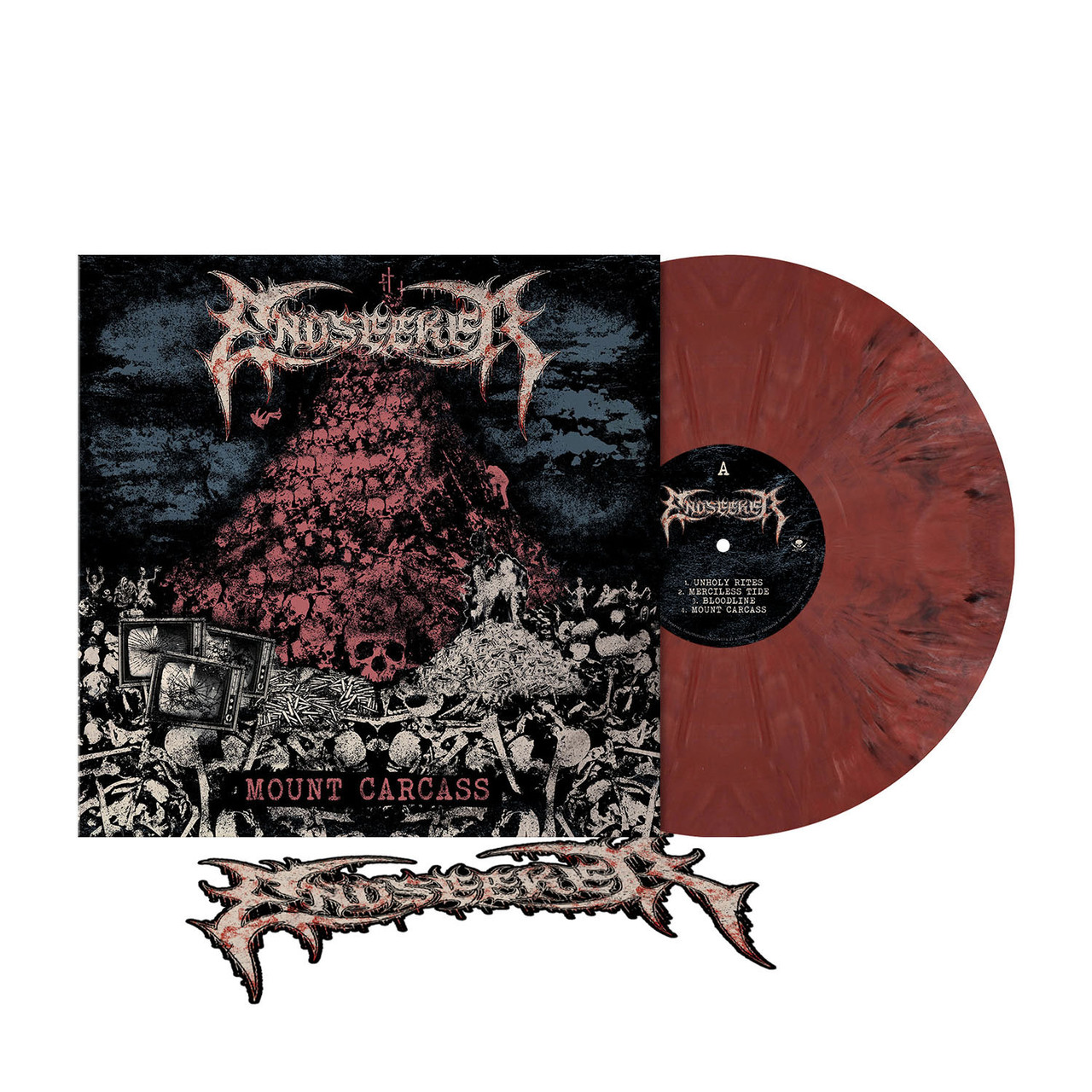 Endseeker 'Mount Carcass' LP Red Brick Marble Vinyl