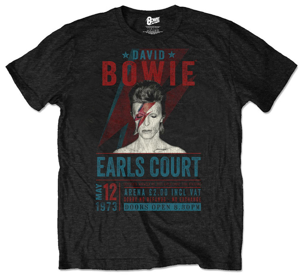 David Bowie 'Earls Court '73' (Black) Eco T-Shirt