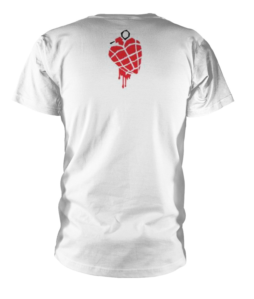Green Day 'American Idiot Heart' (White) T-Shirt | Eyesore Merch
