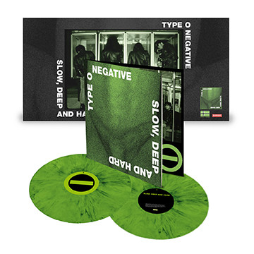Type O Negative 'Slow, Deep, And Hard' 2LP Green & Black Mixed Vinyl with poster