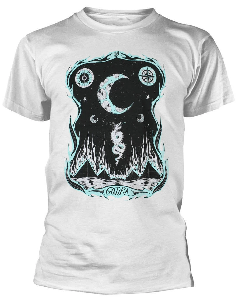 Gojira 'Dragons Dwell' (White) T-Shirt