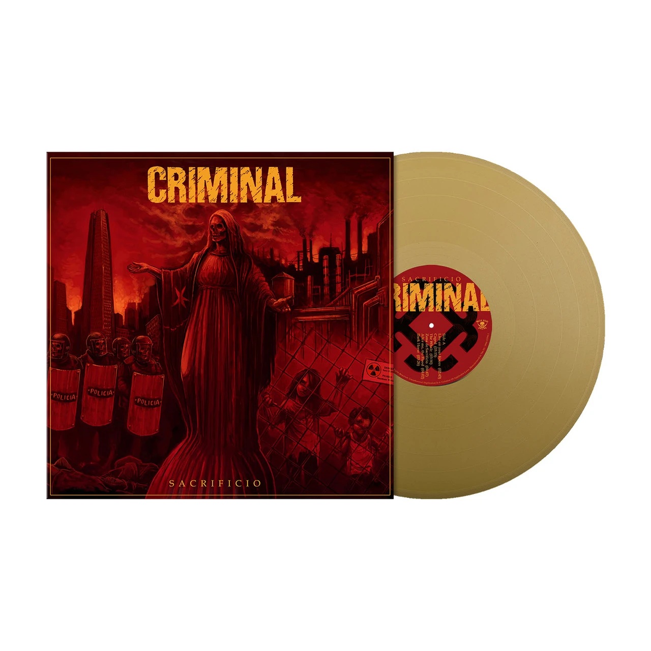 PRE-ORDER - Criminal 'Sacrificio' LP Golden Vinyl - RELEASE DATE 17th September 2021