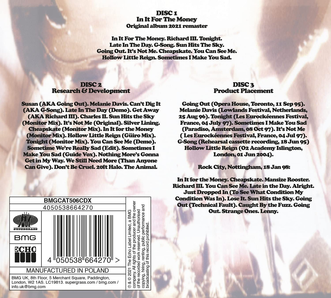 Supergrass - 'In It For the Money' 3CD (Remastered Expanded Deluxe