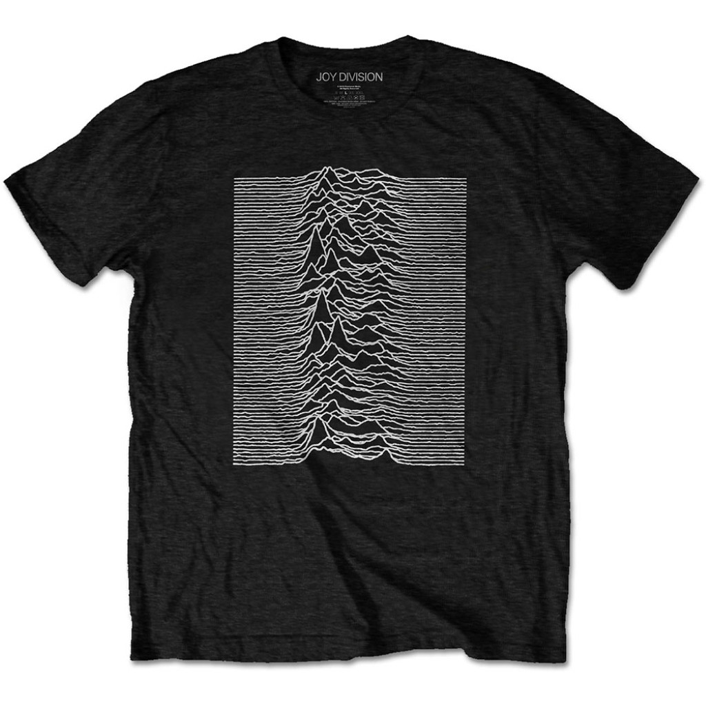 Joy Division 'Unknown Pleasures Waves' (Black) T-Shirt