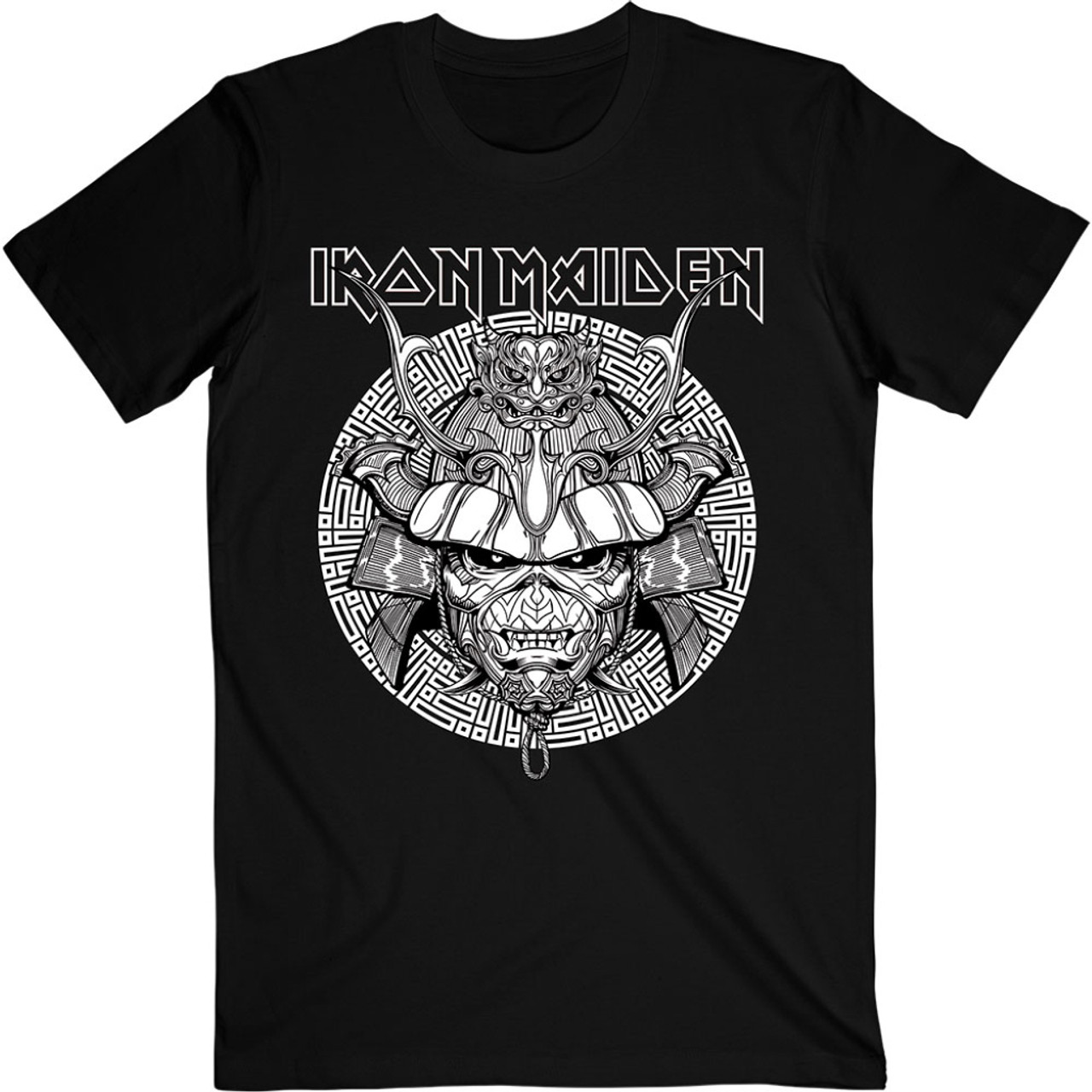 Iron Maiden 'Samurai Graphic White' (Black) T-Shirt