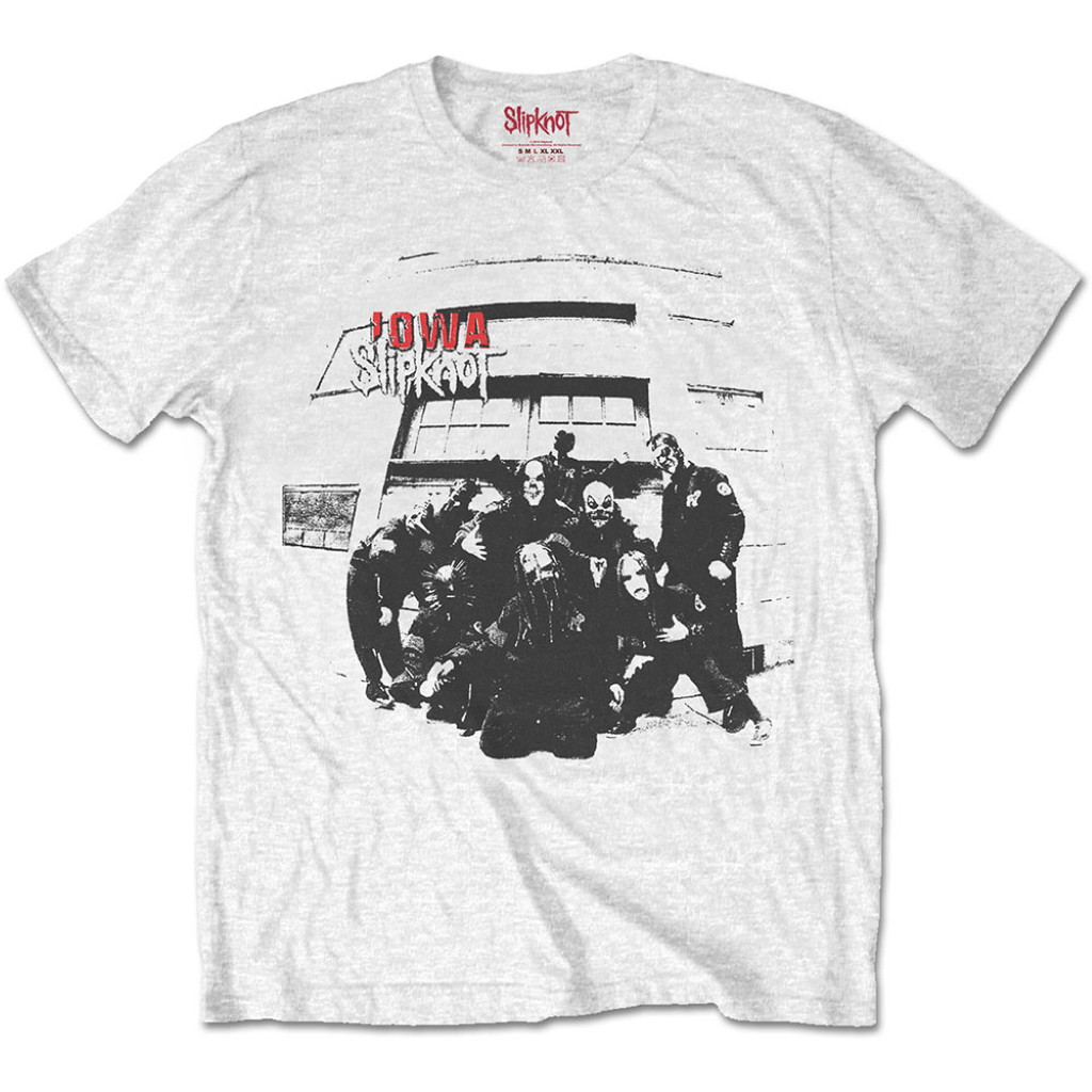 Slipknot 'Iowa Tracklist' (White) T-Shirt
