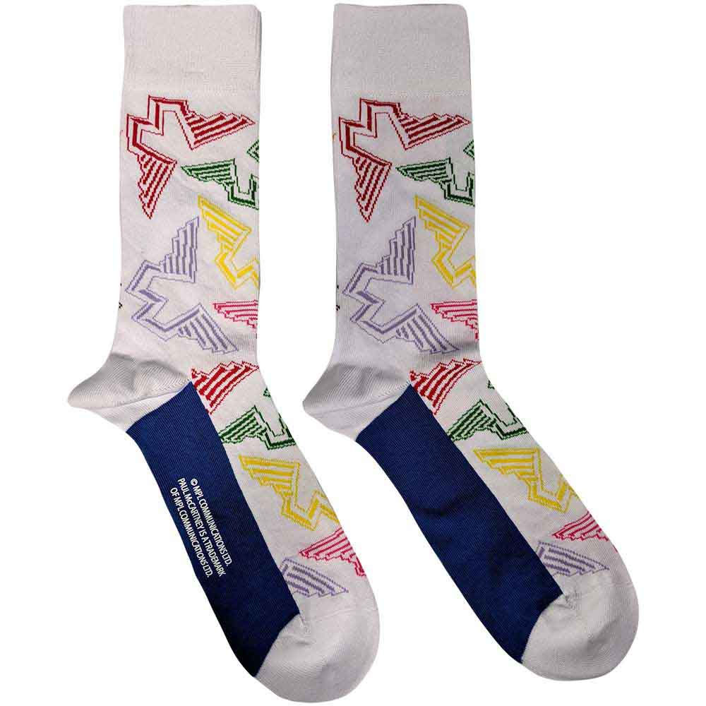 Paul McCartney 'Wings Logos' (White) Socks 2