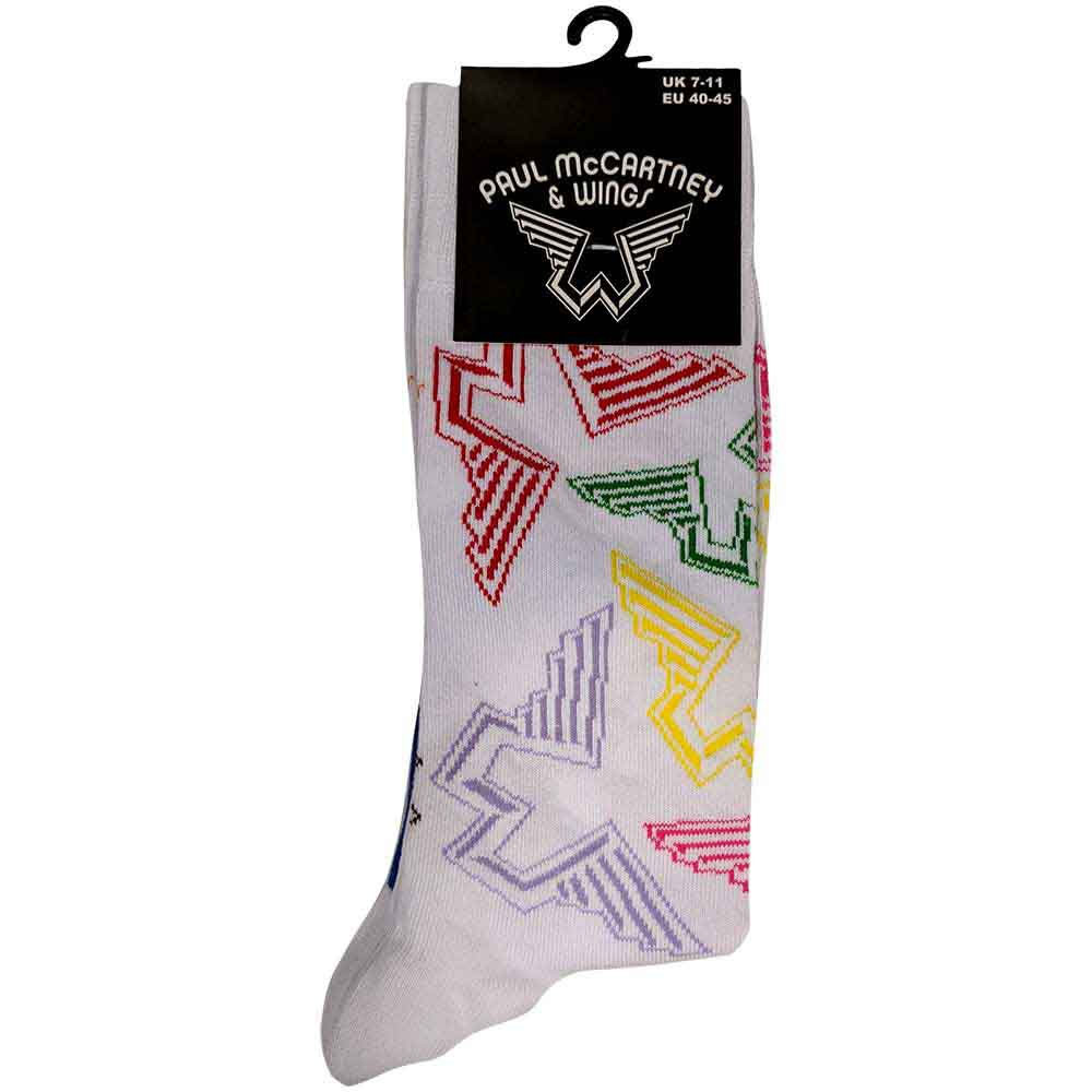 Paul McCartney 'Wings Logos' (White) Socks 1
