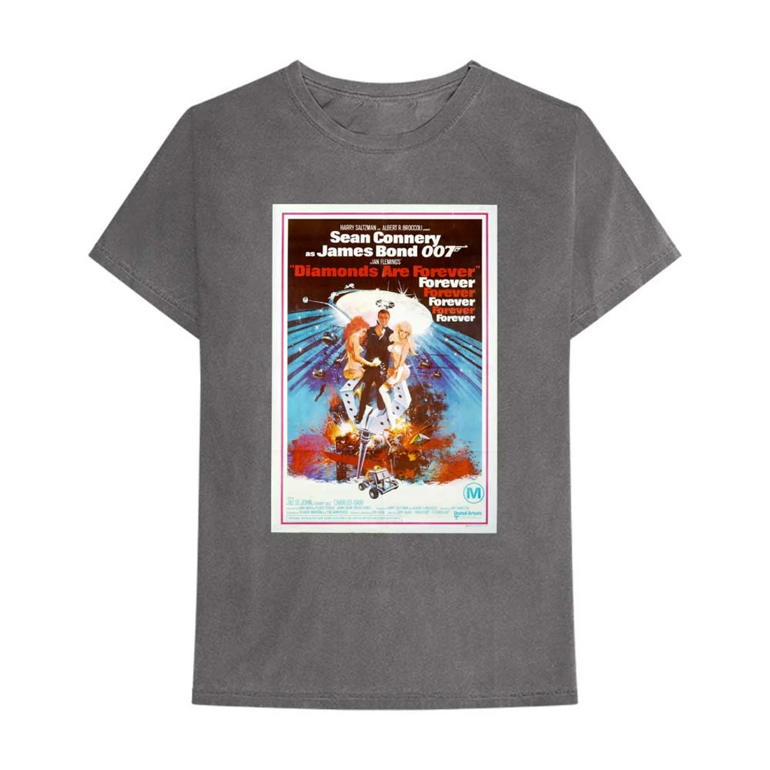 James Bond 007 'Diamonds Are Forever' (Grey) T-Shirt