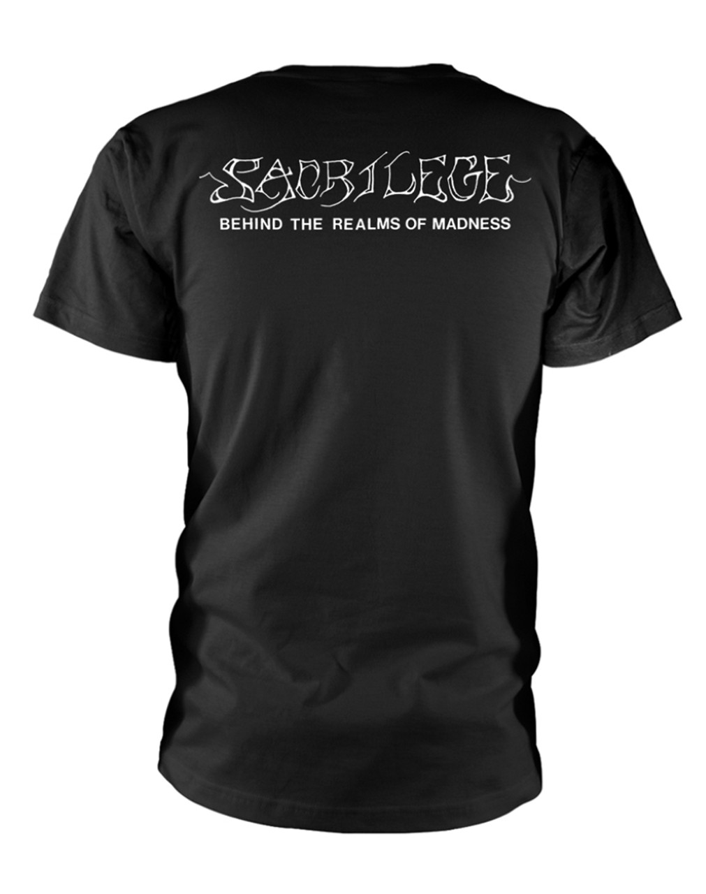 Sacrilege 'Behind The Realms Of Madness' (Black) T-Shirt Back