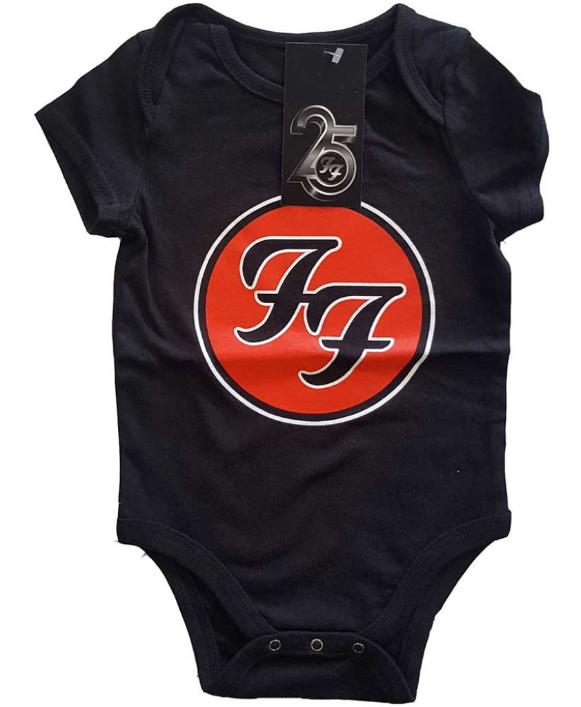 Foo Fighters 'FF Logo' (Black) Baby Grow