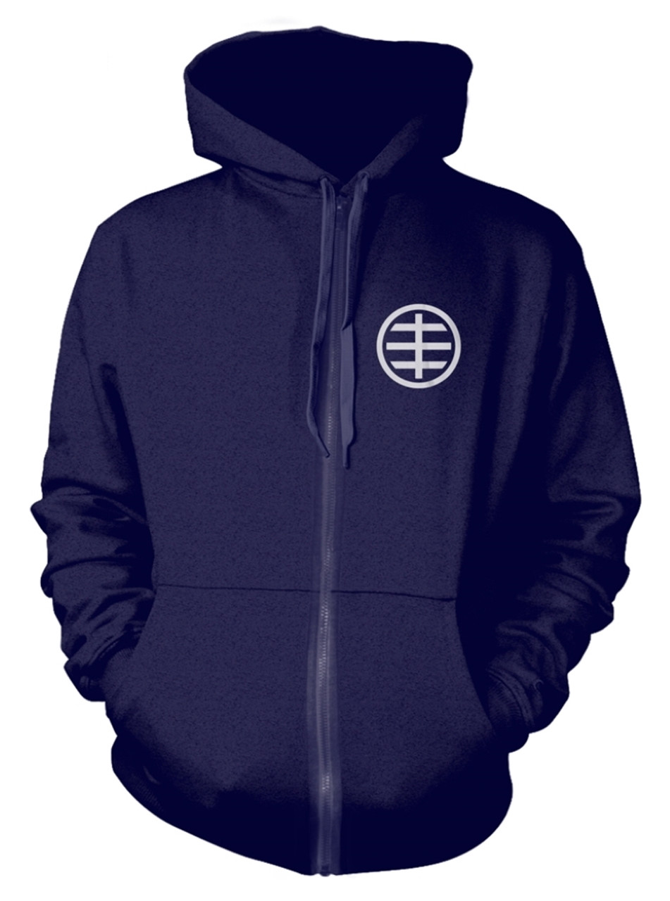 Husker Du 'Circle Logo' (Blue) Zip Up Hoodie