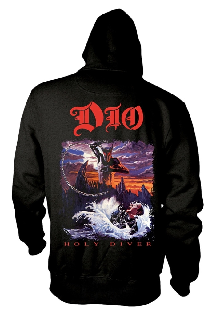 Dio 'Holy Diver' (Black) Zip Up Hoodie Back