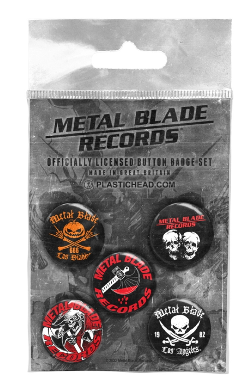 100% Official Metal Blade Records Button Badge Set
