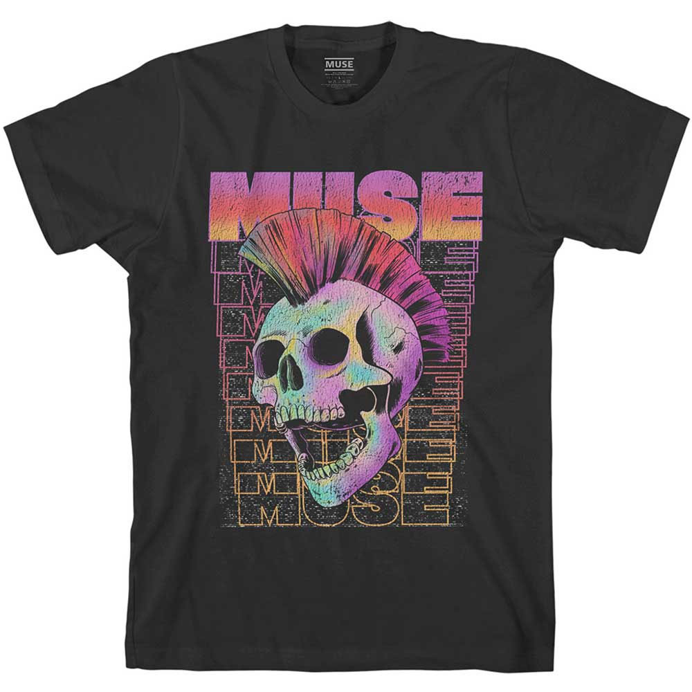 Muse 'Mohawk Skull' (Black) T-Shirt