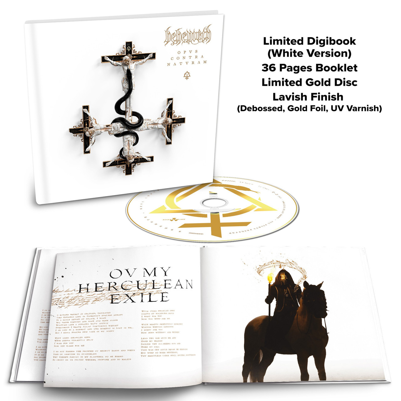 Behemoth 'Opvs Contra Natvram' CD Digibook (White Artwork) | Eyesore Merch