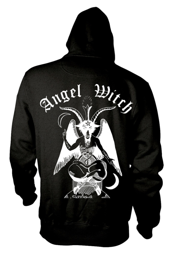 Angel Witch 'Baphomet' (Black) Zip Up Hoodie Back