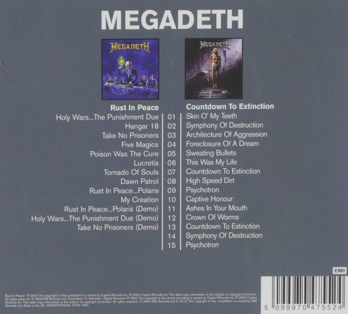Megadeth 'Classic Albums: Countdown to Extinction/Rust In Peace
