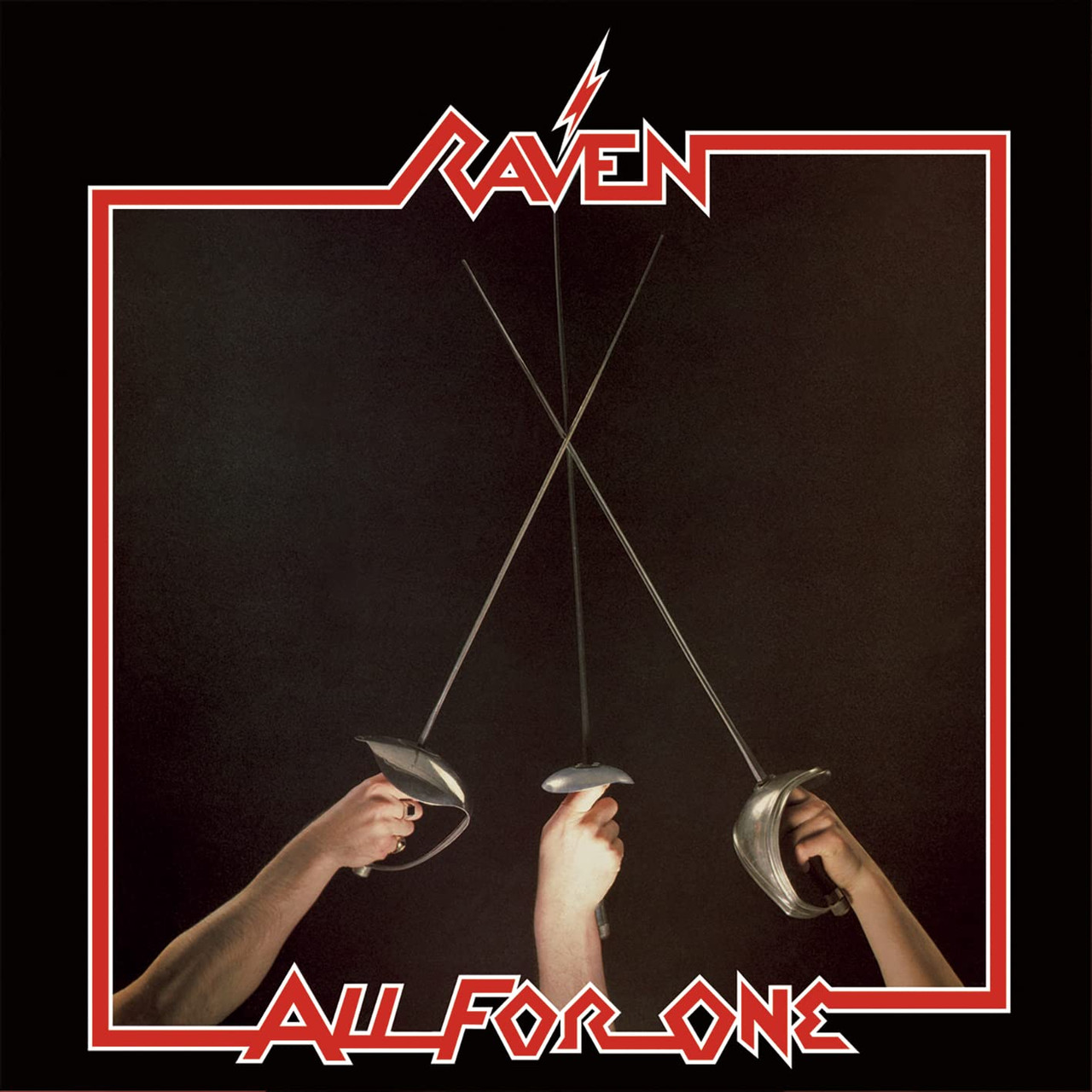 Raven 'All For One' LP Cloudy Black Red Vinyl