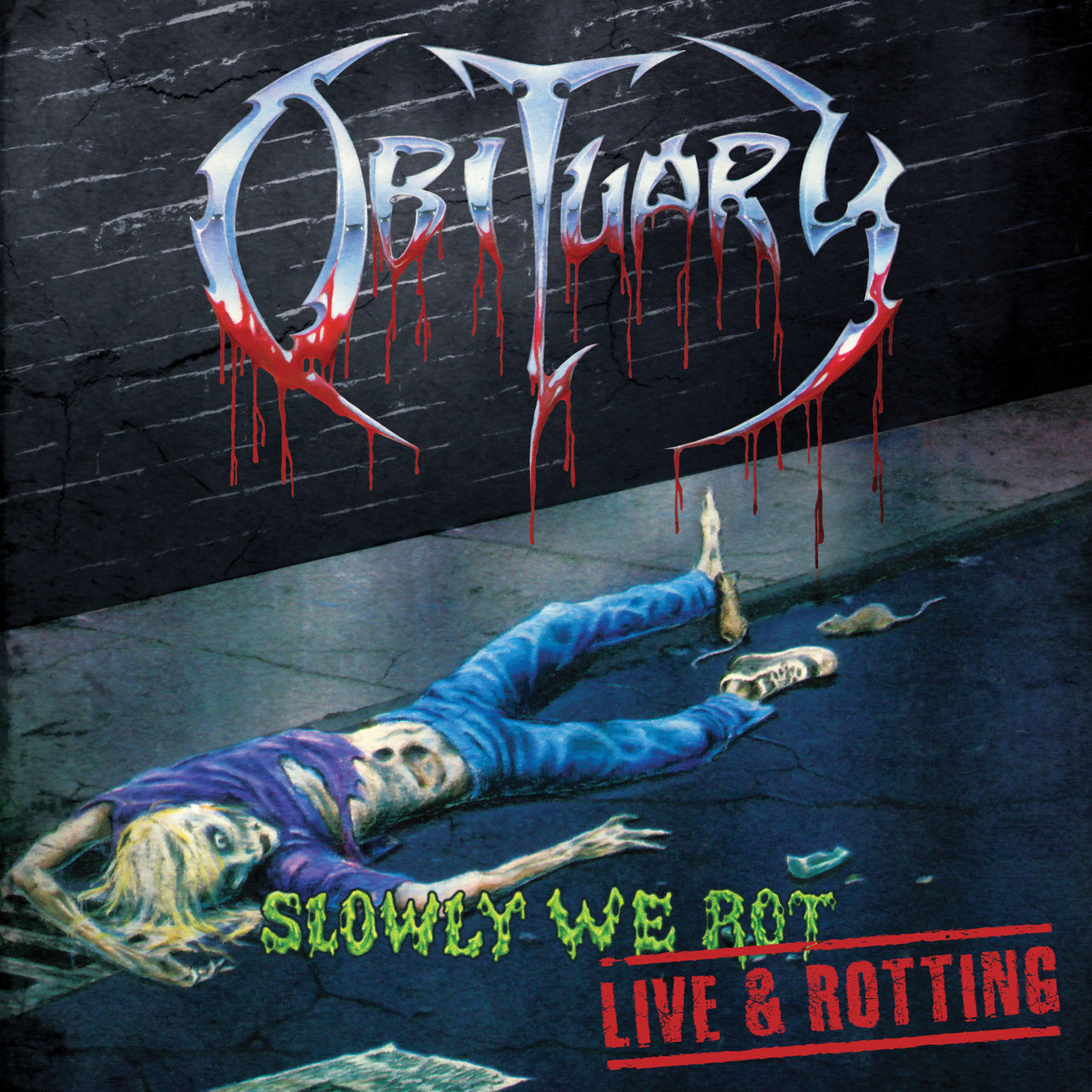 Obituary 'Slowly We Rot - Live & Rotting' LP Green Vinyl