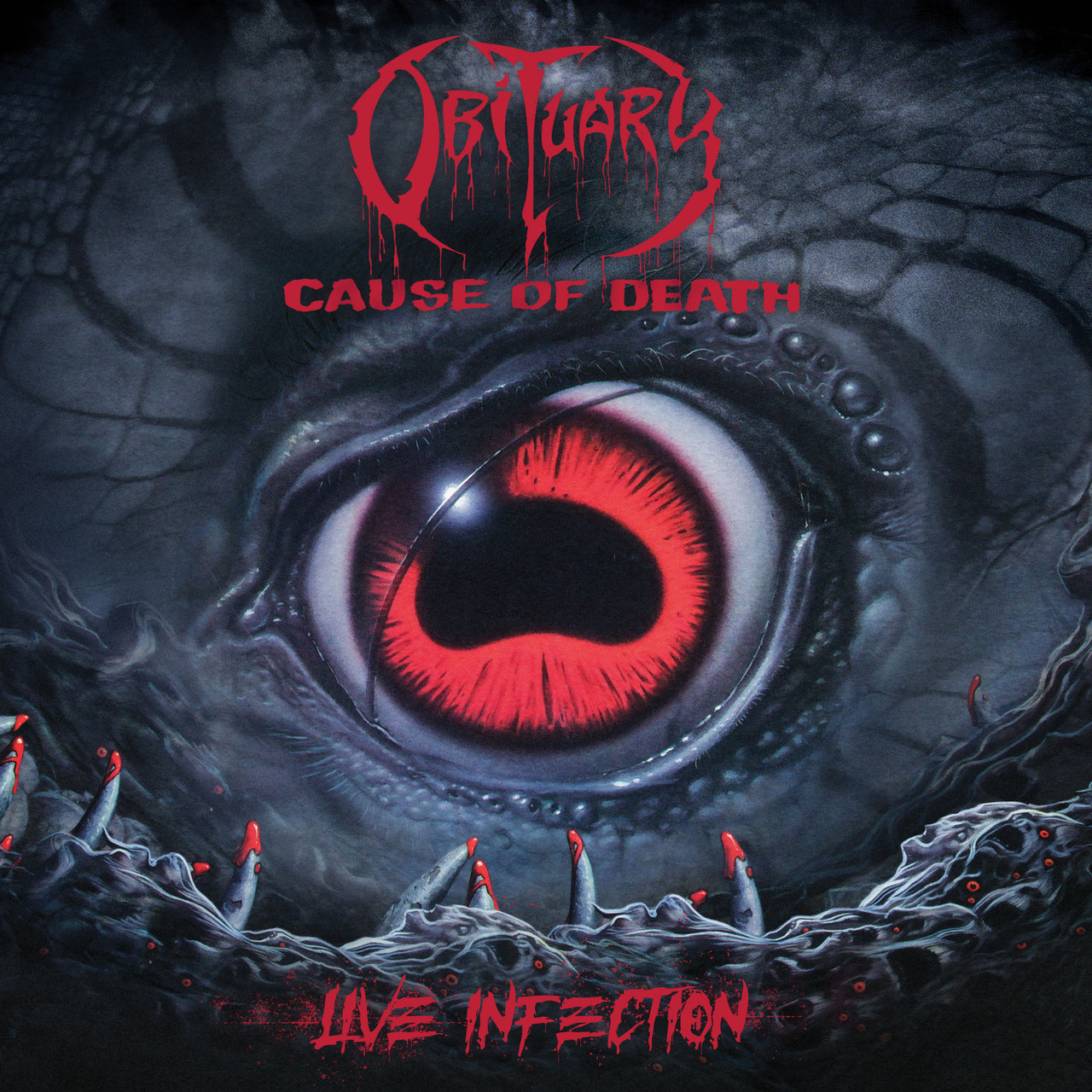 Obituary 'Cause of Death - Live Infection' LP Red Vinyl
