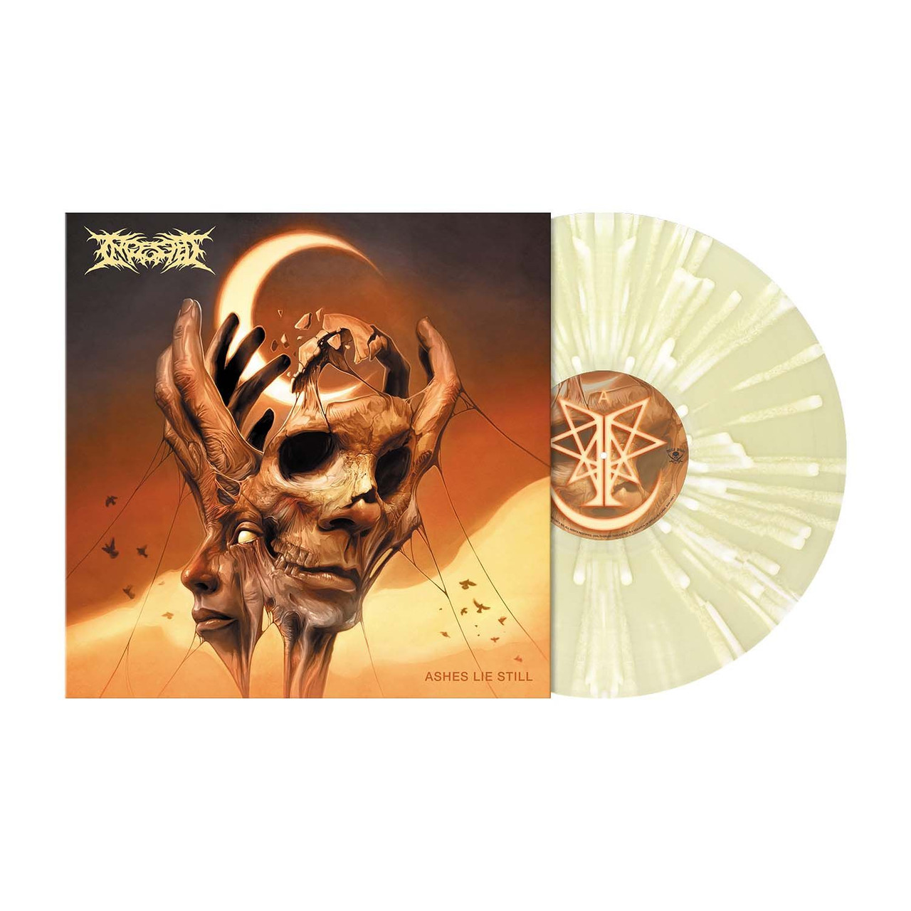 PRE-ORDER - Ingested 'Ashes Lie Still' LP Clear White Splatter Vinyl - RELEASE DATE 4th November 2022