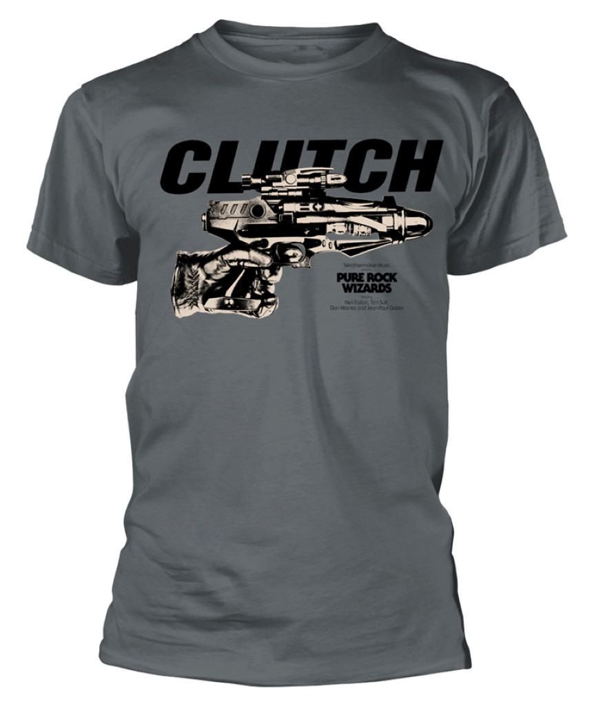 Clutch 'Pure Rock Wizards' (Grey) T-Shirt