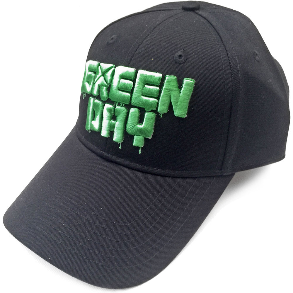 Green Day 'Dripping Logo' (Black) Baseball Cap