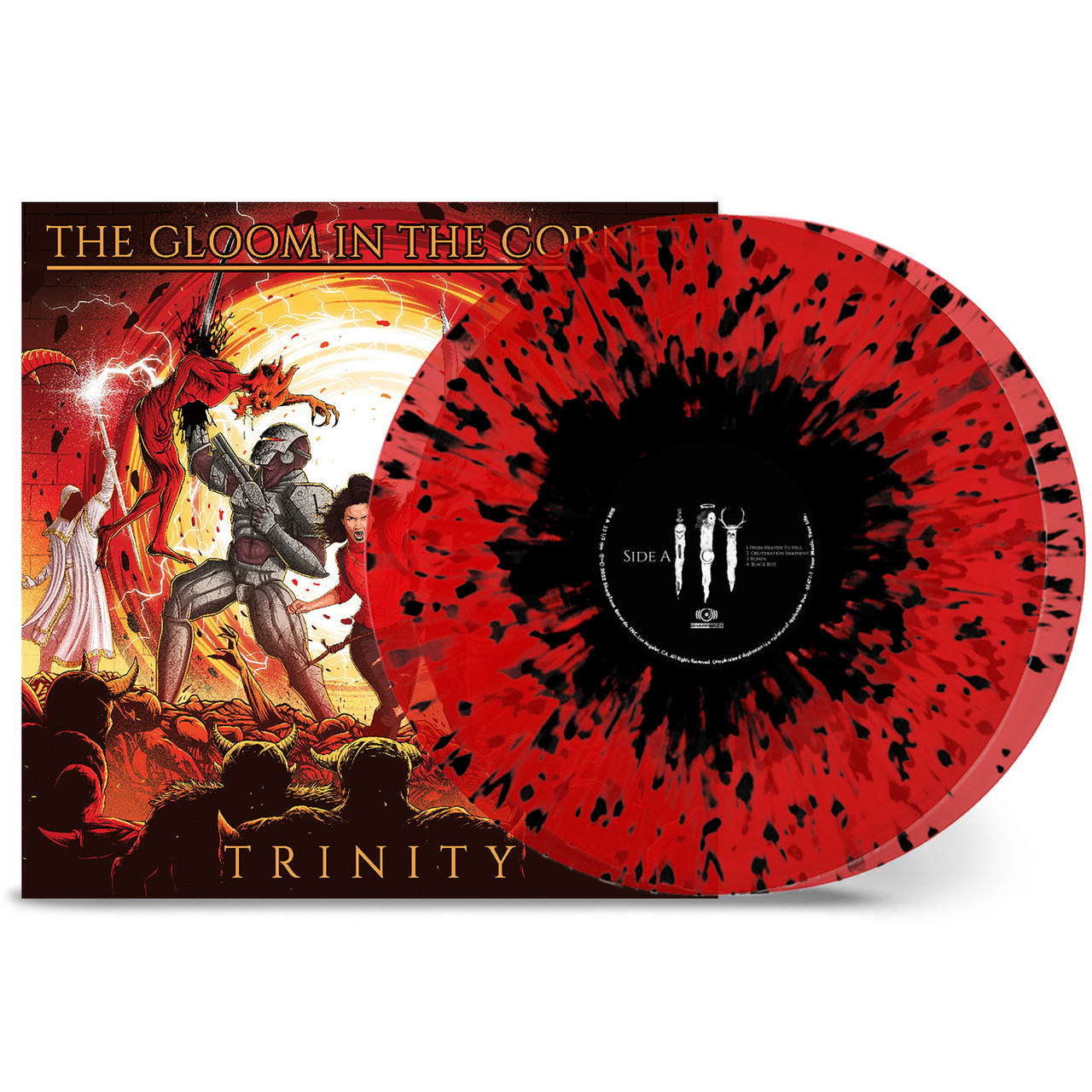The Gloom In The Corner 'Trinity' 2LP Transparent Red Black Splatter Vinyl