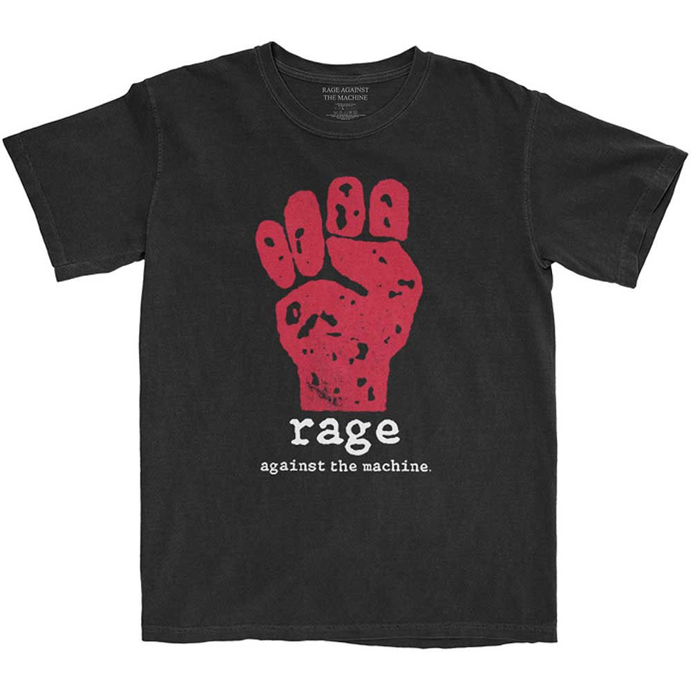 Rage Against The Machine 'Red Fist' (Black) T-Shirt