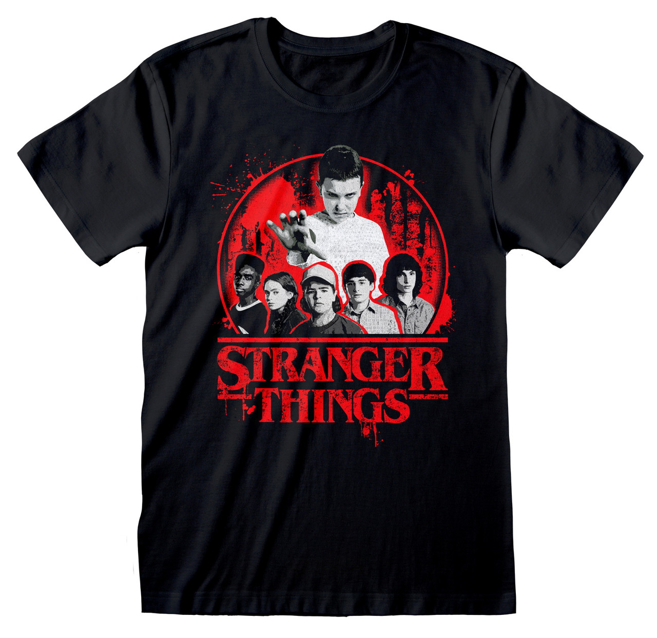Stranger Things 'Circle Logo' (Black) T-Shirt